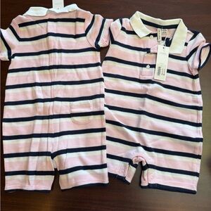 Janie and Jack Pink and Blue Striped Bodysuit